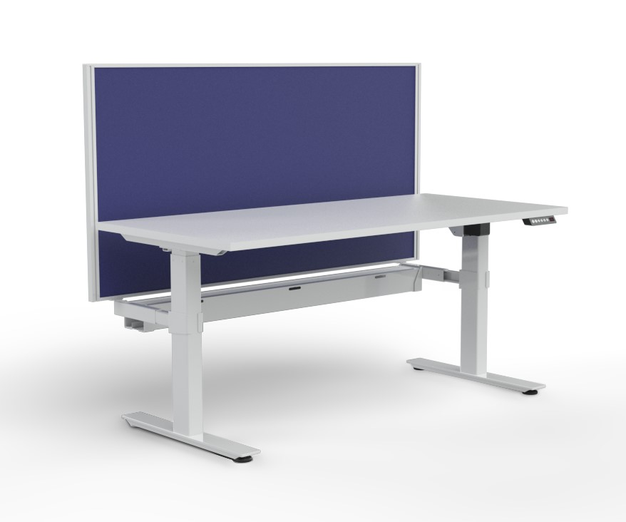 Agile Height Adjustable workstation Cable Tray - with Studio 50 Screen